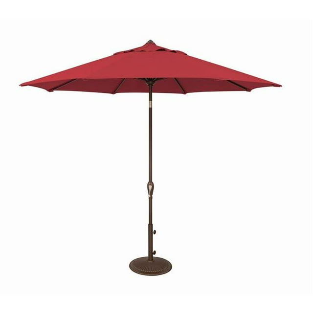 SimplyShade SSUM91-0900-A5403 Parasol Octogonal Inclinable Automatique de 9 Pi en Sunbrella Aruba, 5403 Jockey Rouge