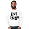 thumbnail image 3 of Bearded Guys Cuddle Better Flirting Men's Crewneck Sweatshirt Brisco Brands S, 3 of 5