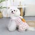thumbnail image 2 of Chien Hiver Robe Plaid: Coton Élégante Carotte Chiot Robe Vêtements pour Animaux de Compagnie pour la Fête, 2 of 8
