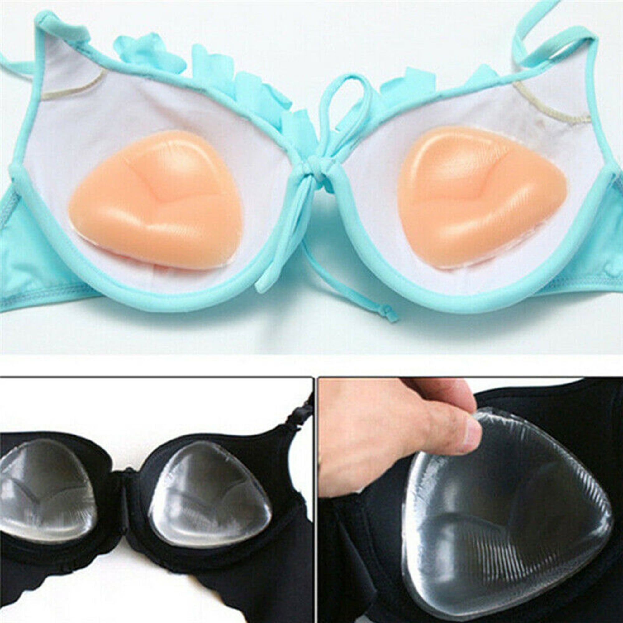  Mystiqueshapes Women Silicone Bra Cups Breast Magic  Enhancers/Inserts Chicken Cutlets free Travel Pouch (Large, Magic Boost  Pads-2 Sets) : Baby