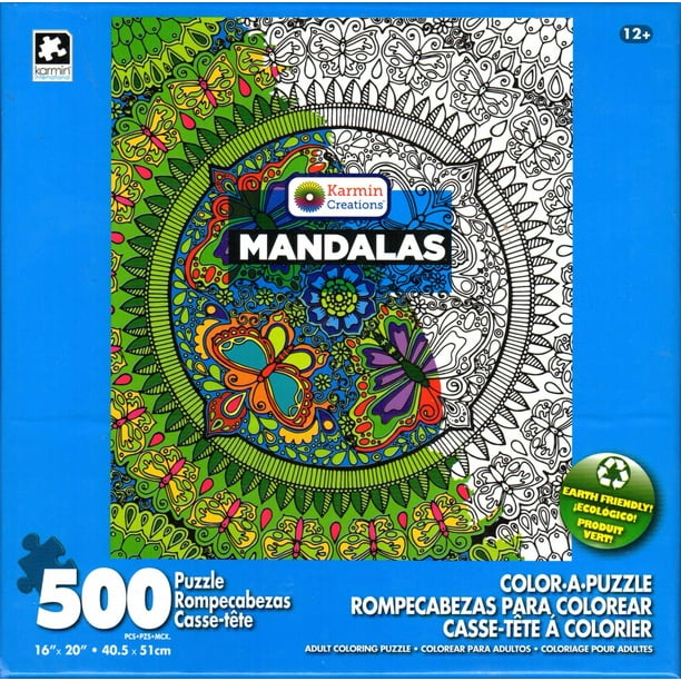 Mandalas Butterflies Color A Puzzle 500 Piece Walmart Com