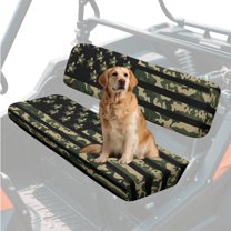Uorisanigo UTV Seat Cover Scratch-Proof Green Camo American Flag Mule Bench Seat Cover Compatible with Kawasaki Mule 3000 3010 3020, Replacement UTV Accessories Non-Slip Seats Cushion