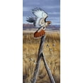 thumbnail image 2 of Goebel, Wilhelm 17x32 Gold Ornate Wood Framed with Double Matting Museum Art Print Titled - The Corner Post - Red Tailed Hawk, 2 of 4