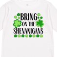 thumbnail image 3 of Bring on the Shenanigans St. Patrick's Day Shamrocks Long Sleeve Toddler T-Shirt, 3 of 4