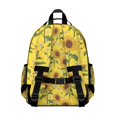 thumbnail image 3 of Sunflower and Bee Yellow Pattern Cute School Backpack Bag for School with Padded Back and Adjustable Shoulder Straps 15.25"x11.5"x5.25", 3 of 5