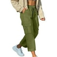 thumbnail image 5 of Outfmvch Cargo Pants Womens Joggers with Pockets Lounge Pants Women Barrel Jeans Women Mens Cargo Pants Stretchy Jeans for Women Womens Jeans Mint Green S, 5 of 9
