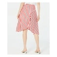 thumbnail image 2 of Lucy Paris Womens Maya Striped Asymmetrical Hem Midi Skirt, 2 of 2