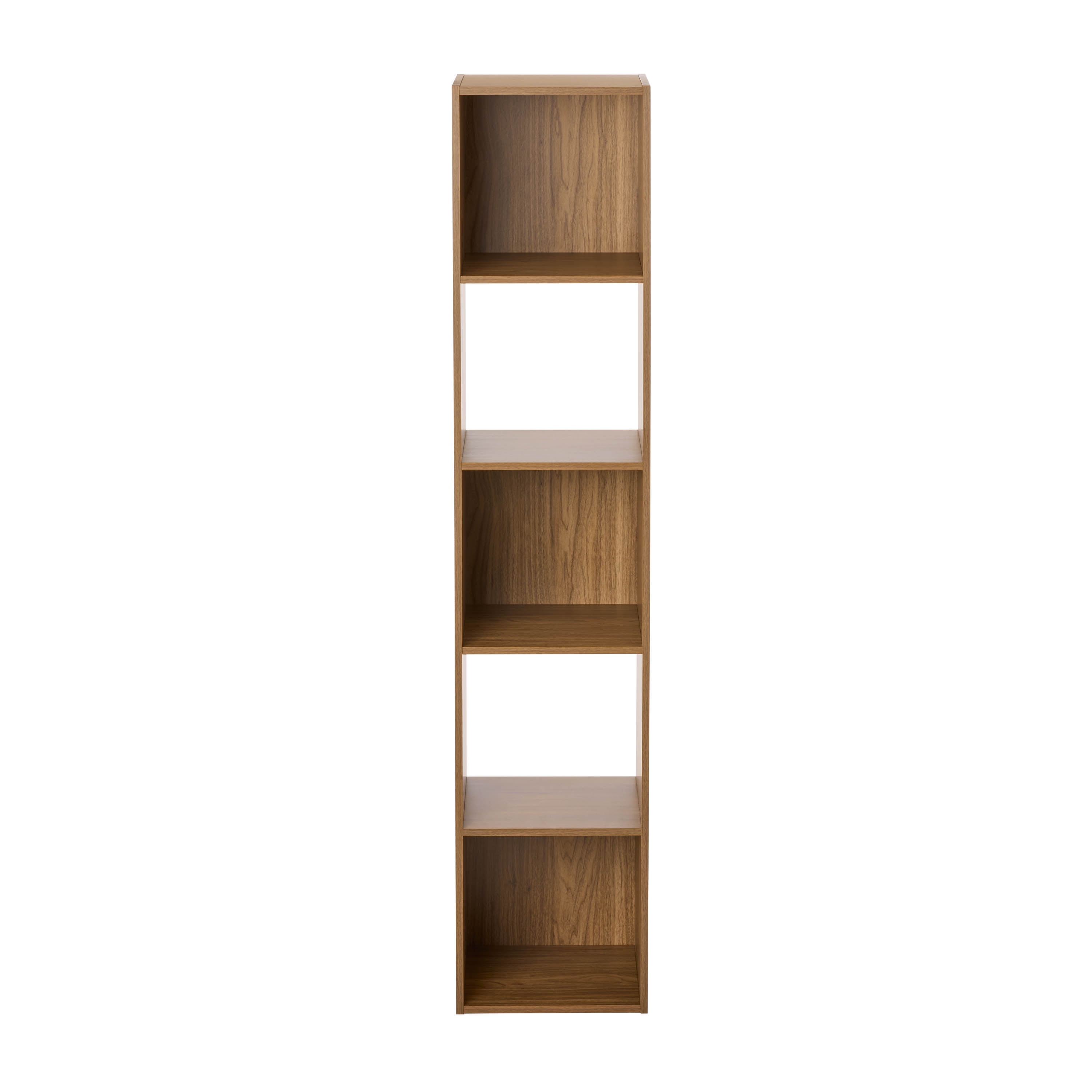 Mainstays 5 Cube Vertical Storage Organizer, Warm Walnut