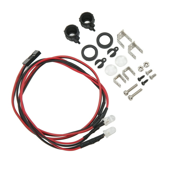 RC Car Spotlight, LED RC Headlights Plastic White Lighting 4.8 To 7.4V For 1/24 For 1/10 Round Lamp