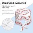thumbnail image 4 of Kdxio Baseballs Pattern Turban Hat for Women Men Comfortable Adjustable Cleaning Working Cap with Sweatband, 4 of 8
