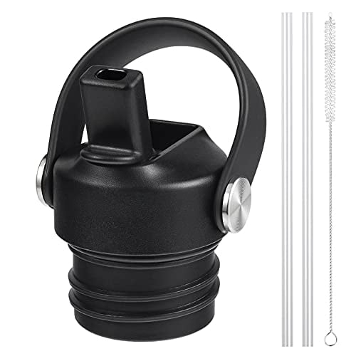 Tapa Pajita boca Estándar Hydro Flask 18, 21 y 680ml, flexible p/Agua Hydroflask (Negro)