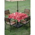 thumbnail image 3 of Outdoor Tablecloth with Umbrella Hole & Zipper, Red Dog Paw Square Tablecloth 54x54 Inch, Modern Geometric Abstract Aesthetics Patio Table Cover Waterproof Table Cloth for Picnic/Party, 3 of 7
