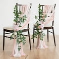 thumbnail image 2 of Wedding Chair Aisle Decorations Dusty Rose Wedding Decorations For Ceremony Reception Outside, 2 of 5