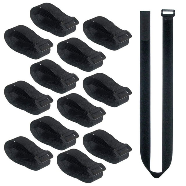 Uonika Correas para cables de 36 pulgadas, 12 unidades, gancho y bucle de sujeción reutilizables, bridas para cables de utilidad, envolturas, correas de cincha ajustables