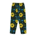thumbnail image 5 of Daiia Sunflowers And Blue Flower Women's Sleep Pant with Pockets and Drawstring,Pajama Pants-XX-Large, 5 of 9