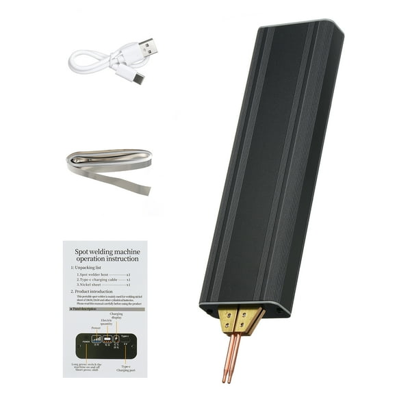 Portable Spot Welder 5 Gears Adjustable, Handheld Spot Welder 0.1~0.15mm Thickness Nickel Sheet Welder USB