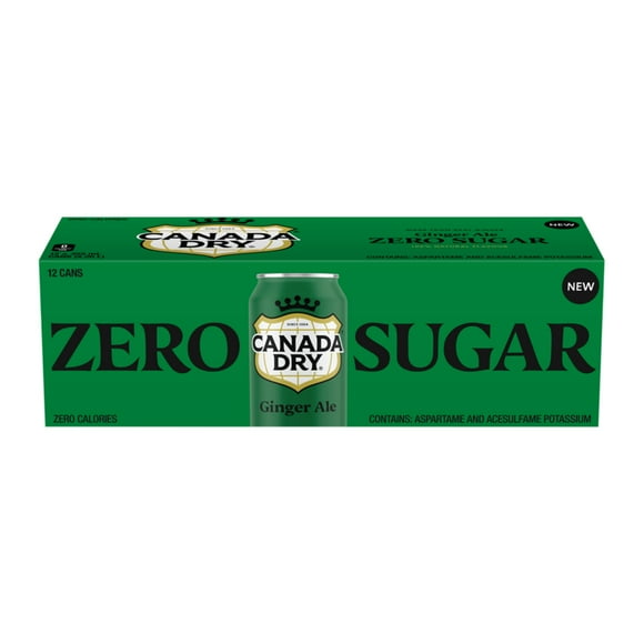 Soda Gingembre Zero Sucre Canada Dry Canette 355 mL, 12 Pack 12 x 355 mL