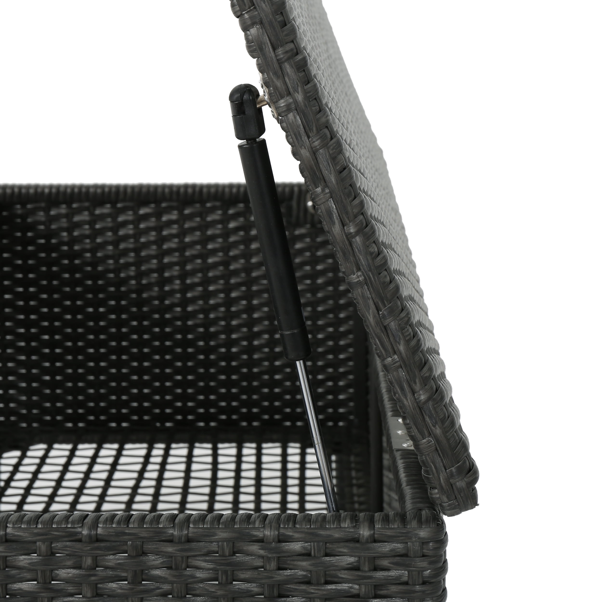 Noble House Randolph Outdoor Wicker Storage Unit, Grey