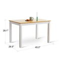 thumbnail image 2 of Livinia Cabin 45.3" Modern Farmhouse Wooden Dining Table (White-Oak), 2 of 9