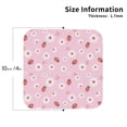 thumbnail image 2 of Rateoe Hand Drawn Strawberry Drawing Drink Coasters Set of 4 Leather Coasters Spill Protection for Table Desk,Durable and Non Slip Leather Coaster ,4 Inches Drink Mats-Square, 2 of 6