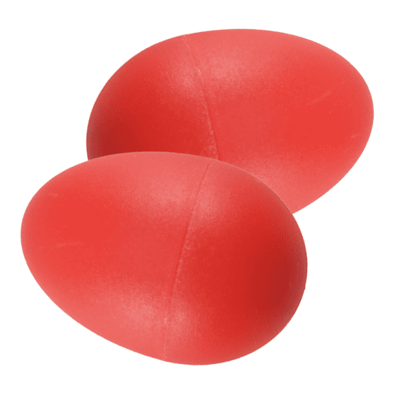 TOP! 1 Pair Plastic Percussion Musical Egg Maracas Shakers red