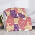 thumbnail image 6 of YFYANG Lightweight Warm Flannel Blanket, Vintage Abstract Rose Texture Throw Blanket for Bed, Sofa, Travel, Camping, 40"x30", 6 of 7