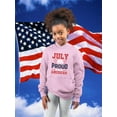 thumbnail image 2 of July 4Th Proud American Hoodie Juniors -Image by Shutterstock,  Small, 2 of 4