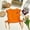 Orange, variant on Girls T Shirts Size 3-4Y Solid with Mushroom Embroidery Sleeveless Round Neck Dual Side Drawstring Waist Top Girls Tops