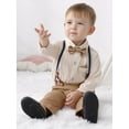 thumbnail image 7 of WESIDOM Toddler Boy Clothes Suits Shirt Bowtie Suspender Pants Formal Outfit Cotton Fabric 1-5T 3pcs, 7 of 7