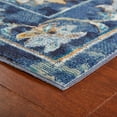 thumbnail image 3 of Laddha Home Designs 4' x 6' Blue and Brown Floral Rectangular Area Throw Rug, 3 of 9