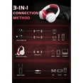 thumbnail image 2 of FONHAID 2.4GHz Wireless Gaming Headset for Xbox, PS5, Switch, Bluetooth Gaming Headphones with Detachable Noise Canceling Mic, 45H Battery, Red, 2 of 9