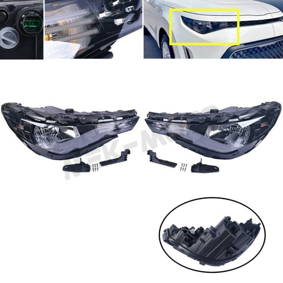 Pair Headlight For 2023 2024 Kia Soul S LX EX Left Driver Right Passenger Side