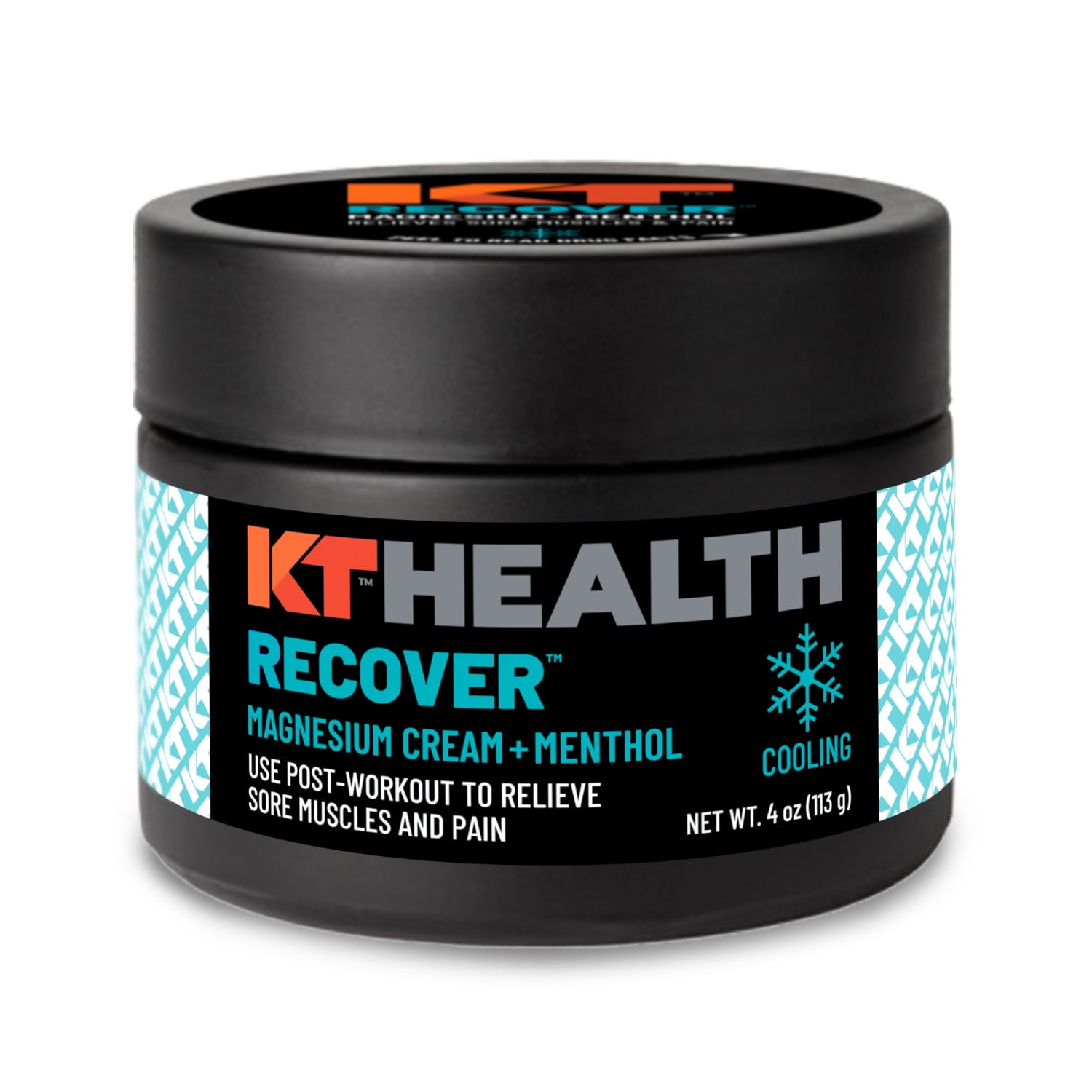 KT Tape KT Health Recover Cooling Magnesium Cream, Post-Workout Pain Relief Muscle Rub, White, 1 Ea