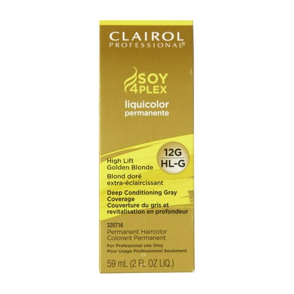 Soy4plex Liquicolor Permanent Hair Color - 12G/HLG High Lift Golden Blonde