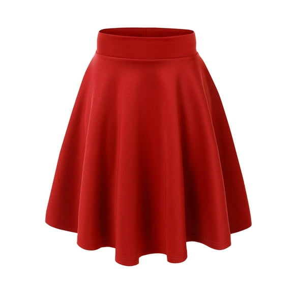 MBJ WB829 Womens Flirty Flare Skirt XXL RED