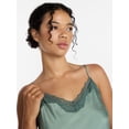 thumbnail image 5 of Joyspun Women's Lace Trim Stretch Satin Cami and Shorts Set, 2-Piece, Sizes XS-3X, 5 of 6