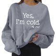 thumbnail image 2 of Gibobby Casual Sudadera para Mujer Sudaderas de cuello redondo para mujer estilo casual manga larga ligeras cómodas holgadas de moda sin botones(Gris,G), 2 of 4
