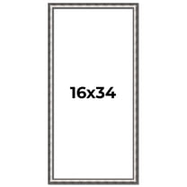 16x34 Frame Silver Real Wood Picture Frame Width 1.125 Inches | Interior Frame Depth 0.5 Inches |