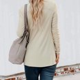 thumbnail image 5 of Pockets Round Neck Outwear Solid Color Cardigan Open Front Warm Pullover Autumn Women Coat Fashion Loose Knitwear Long Cable Knitted Sweater, 5 of 7