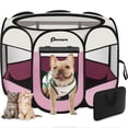 thumbnail image 1 of Corral para Mascotas Persure para Perros y Gatos, Interior/Exterior, Rosa, Mediano, 1 of 7