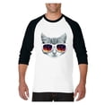thumbnail image 1 of MmF - Mens Raglan Sleeve Baseball T-Shirts, up to Size 3XL - Kitty, 1 of 4