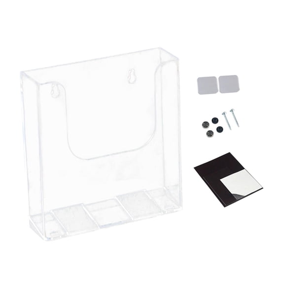 figatia Brochure Holder Wall Mounted Booklet Display Stand Clear Flyer Holder Acrylic Rack Pamphlet Holder Holder for Magazines, Menu 16.4cmx4.2cmx16.7cm