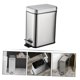 thumbnail image 5 of HAMPPLIES Basurero De Pedal De Acero Inoxidable Para Uso En Hogar Y Oficina Color Plata, 5 of 8