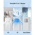 thumbnail image 6 of 8000 BTU Portable AC Delivers Efficient Cooling Up to 350 Sq ft. Silent Compact AC Comes w/Remote Control & Window Kit, 3-in-1 Mode for Bedrooms & Apartments, 6 of 7