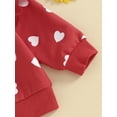 thumbnail image 6 of Bagilaanoe Toddler Baby Girl Valentine's Day Clothes Casual Sweatshirt Long Sleeve Heart Print Pullover 6M 12M 18M 24M 3T Kids Spring Loose Tee Tops, 6 of 8
