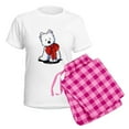 thumbnail image 5 of CafePress - Red Ribbon Westie Women's Light Pajamas - Women's Short Sleeve Print T-Shirt and Pants Light Cotton Pajama Set, 5 of 7