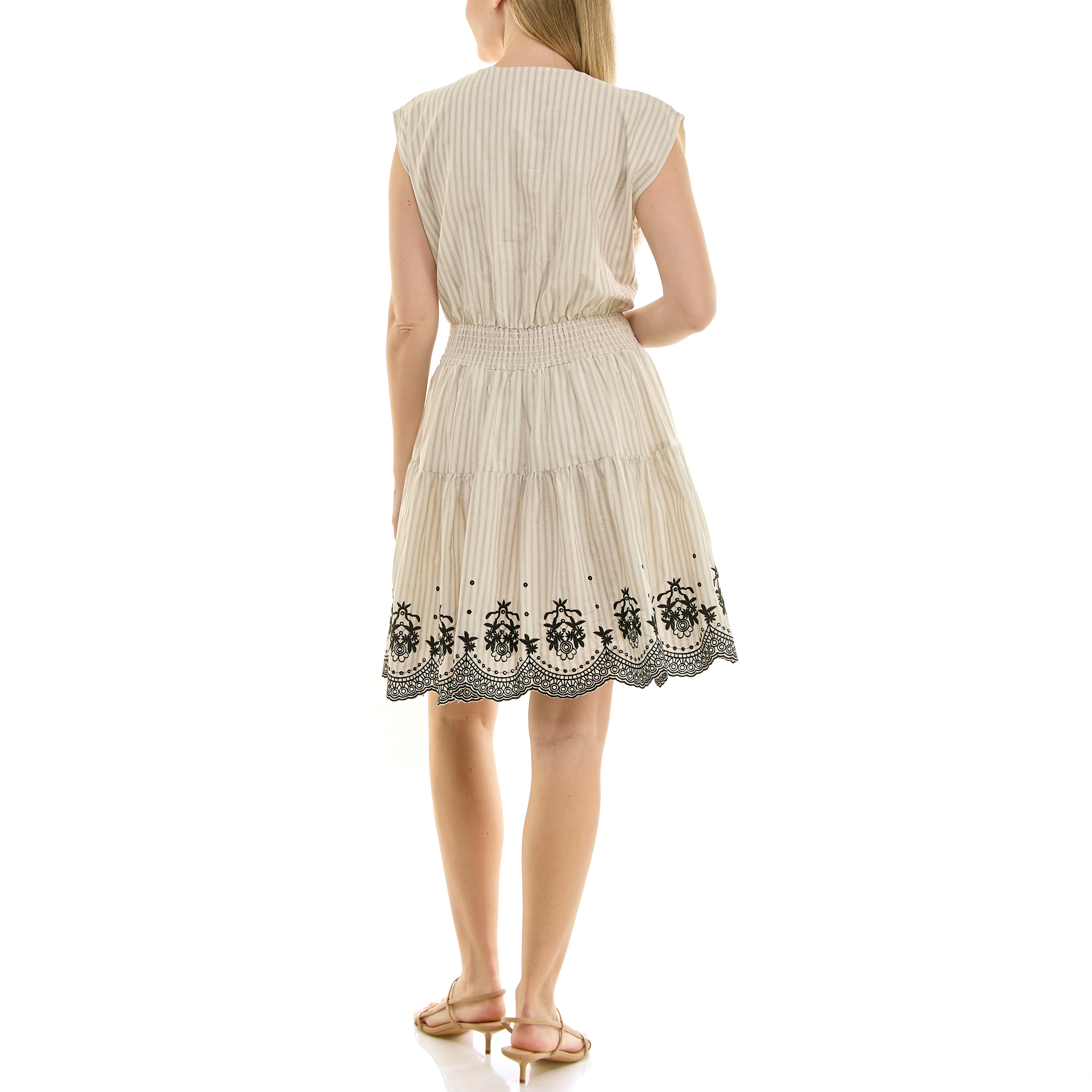 Nanette Nanette Lepore Tiered Mini Dress With Embroidery
