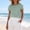 Green women's plus size crop top a1, variant on Women's Plus Size Crop Top Cotton Linen Short Sleeve T-Shirt Casual Basic Solid Tee Round Neck Blouse Summer Travel Vacation Fashion Clothes, Black XL