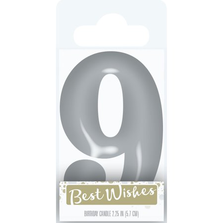 Best Wishes Premium By Cake Mate Numeral Candle-#9