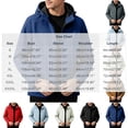 thumbnail image 3 of Mens Softshell Jackets Windproof Drawstring Hooded Long Sleeve Full Zipper Fashion Casual Jacket with Pockets Red XXL, 3 of 6
